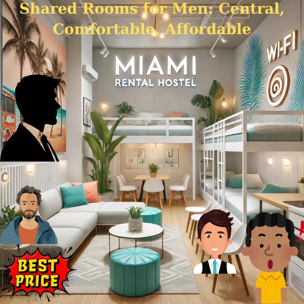 103 Miami Shared Rooms For Men Central Comfortable, Affordable Экстерьер фото